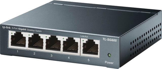tp-link 5-Port Gigabit Desktop Switch Link/Act TL-SG605 1 2 3 4 5 Power