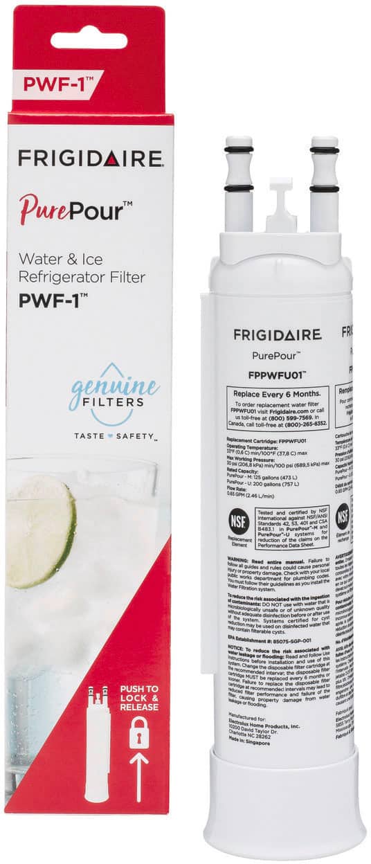 Front. Frigidaire - PurePour Water and Ice Refrigerator Filter PWF-1 for Select Frigidaire Refrigerators.
