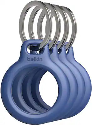 Belkin - Secure holder with Key Ring, Scratch Resistant, Protective AirTag Keychain for Apple AirTag - 4-Pack
