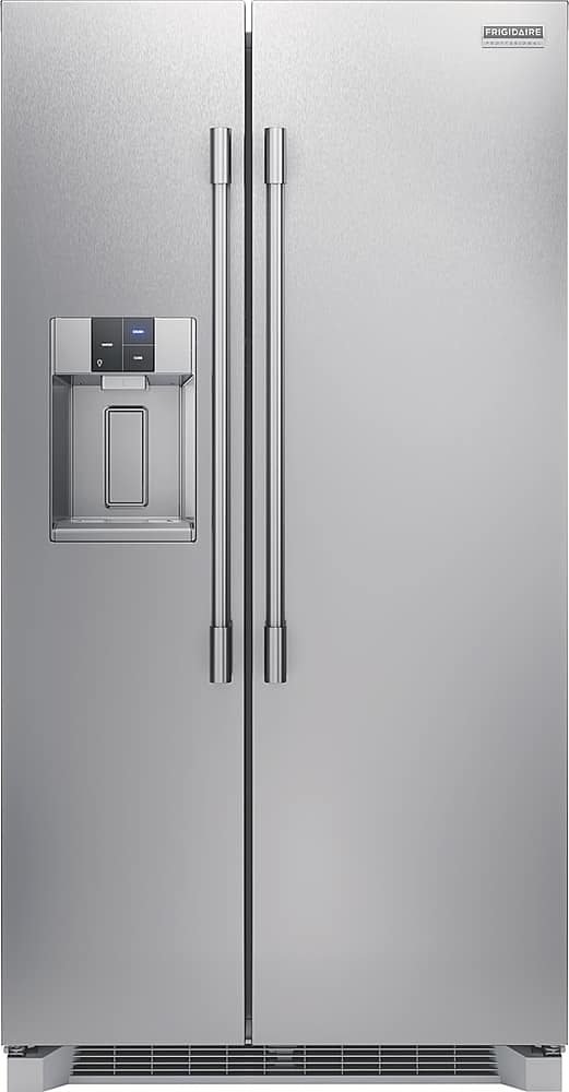 Front. Frigidaire - Professional 22.3 Cu. Ft. Side by Side Counter Depth Refrigerator - Stainless Steel.