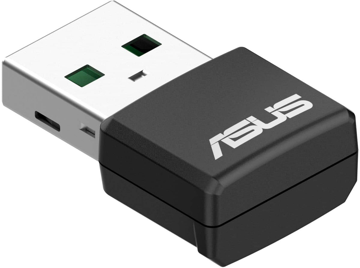 ASUS - USB-AX56 Nano AX1800 Dual-Band Wi-Fi 6 USB Network Adapter - Black