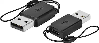 Best Buy essentials™ - Female USB-C to Male USB Adapter (2-Pack)