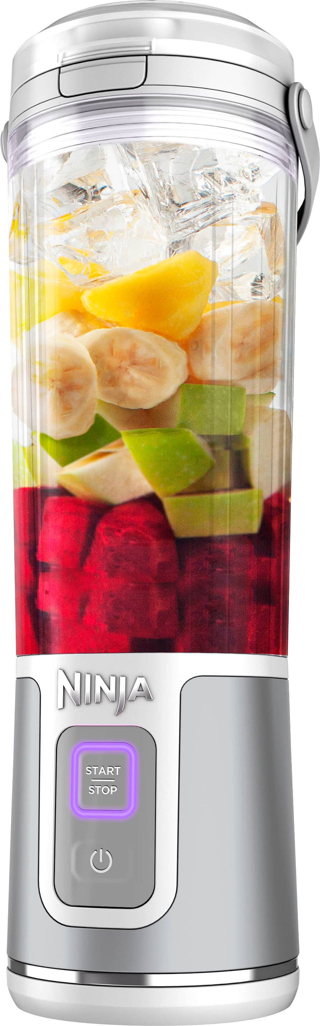 Front. Ninja - Blast 18 oz. Portable Blender - White.