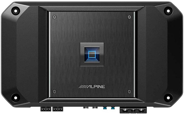 Front. Alpine - R-Series Class D Bridgeable Multichannel Amplifier with Variable Crossovers - Black.