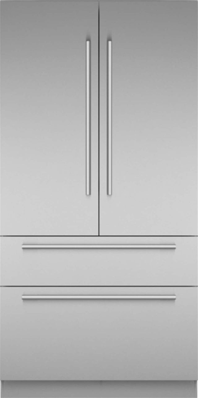 Front. Thermador - Freedom Collection 23.9 Cu. Ft. French Door Built-in Smart Refrigerator with Masterpiece Series Handles - Stainless Steel.