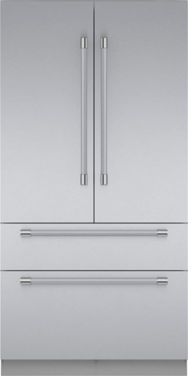 Front. Thermador - Freedom Collection 23.9 Cu. Ft. French Door Built-in Smart Refrigerator with Professional Series Handles - Stainless Steel.