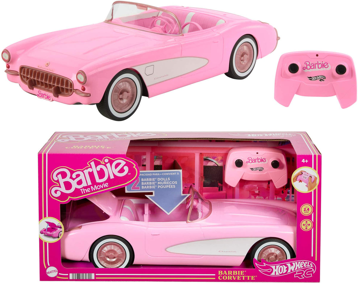 Hot Wheels - The Barbie Movie Corvette Remote Control Vehicle - Pink