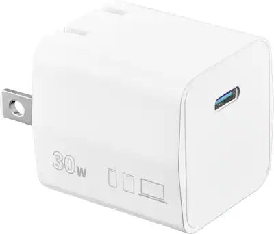 Insignia™ - 30W USB-C Wall Charger for iPhone 15/14/13/12 Series, Samsung Smartphones, iPad, MacBook Air, Tablets and More
