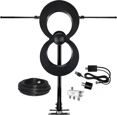Antennas Direct - ClearStream MAX-XR Complete Amplified Indoor/Outdoor HDTV Antenna with 60-Mile Range