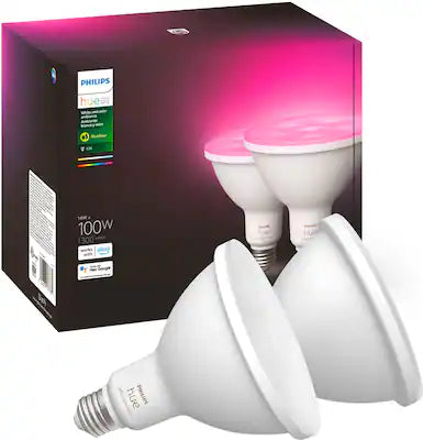 Philips - Hue PAR38 100W Smart LED Bulb (2-Pack)
