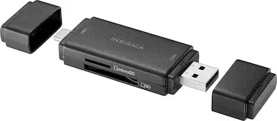 Insignia™ - USB-C/USB 3.0 to SD and microSD Memory Card Reader