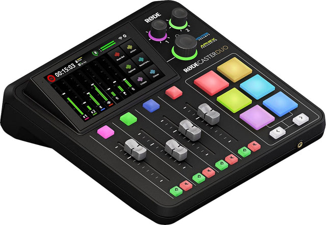 Front. RØDE - RØDECaster Duo Integrated Audio Production Studio - Black.