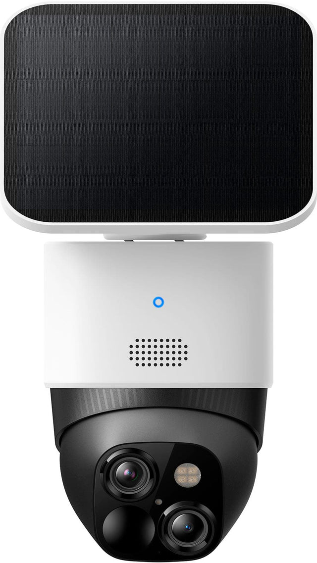 Front. eufy Security - SoloCam S340 Outdoor Wireless 3k Security Camera with Dual Lens - White.