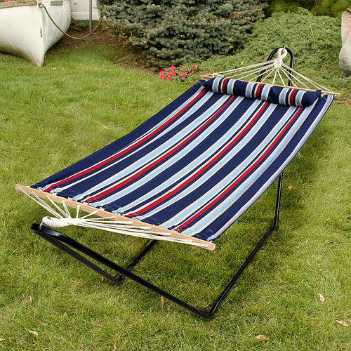 Front. Bliss - Caribbean Hammock w/ Pillow & Hanging Hardware - Patriot.