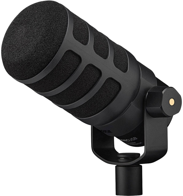Front. RØDE - PodMic USB - Versatile Dynamic Broadcast Microphone - Black.