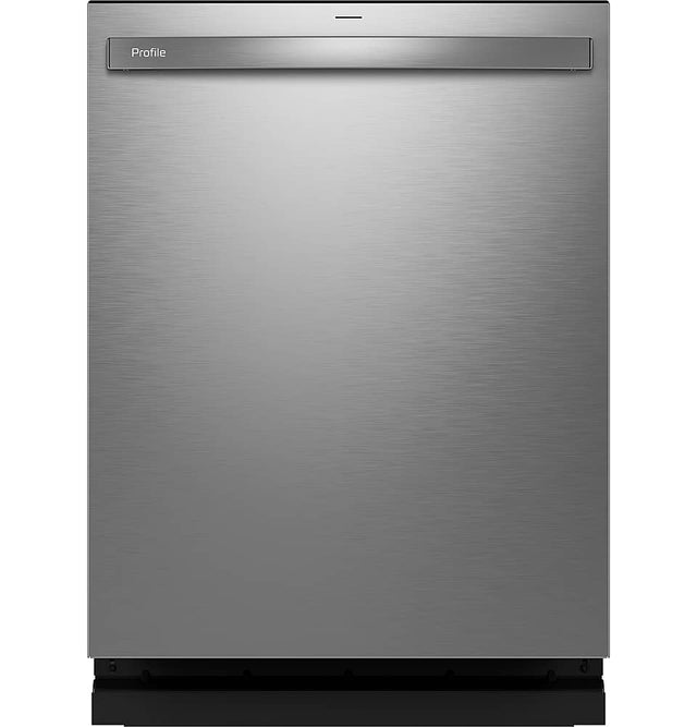 Front. GE Profile - 24" Top Control Smart Built-In Stainless Steel Tub Dishwasher with 3rd Rack and Sanitize Cycle - Stainless Steel.