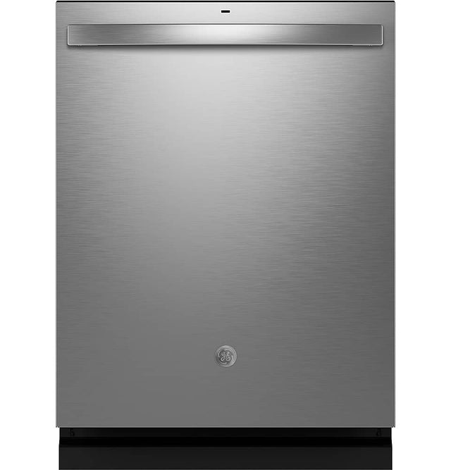 Front. GE - 24" Top Control Smart Built-In Stainless Steel Tub Dishwasher with 3rd Rack and Sanitize Cycle - Stainless Steel.