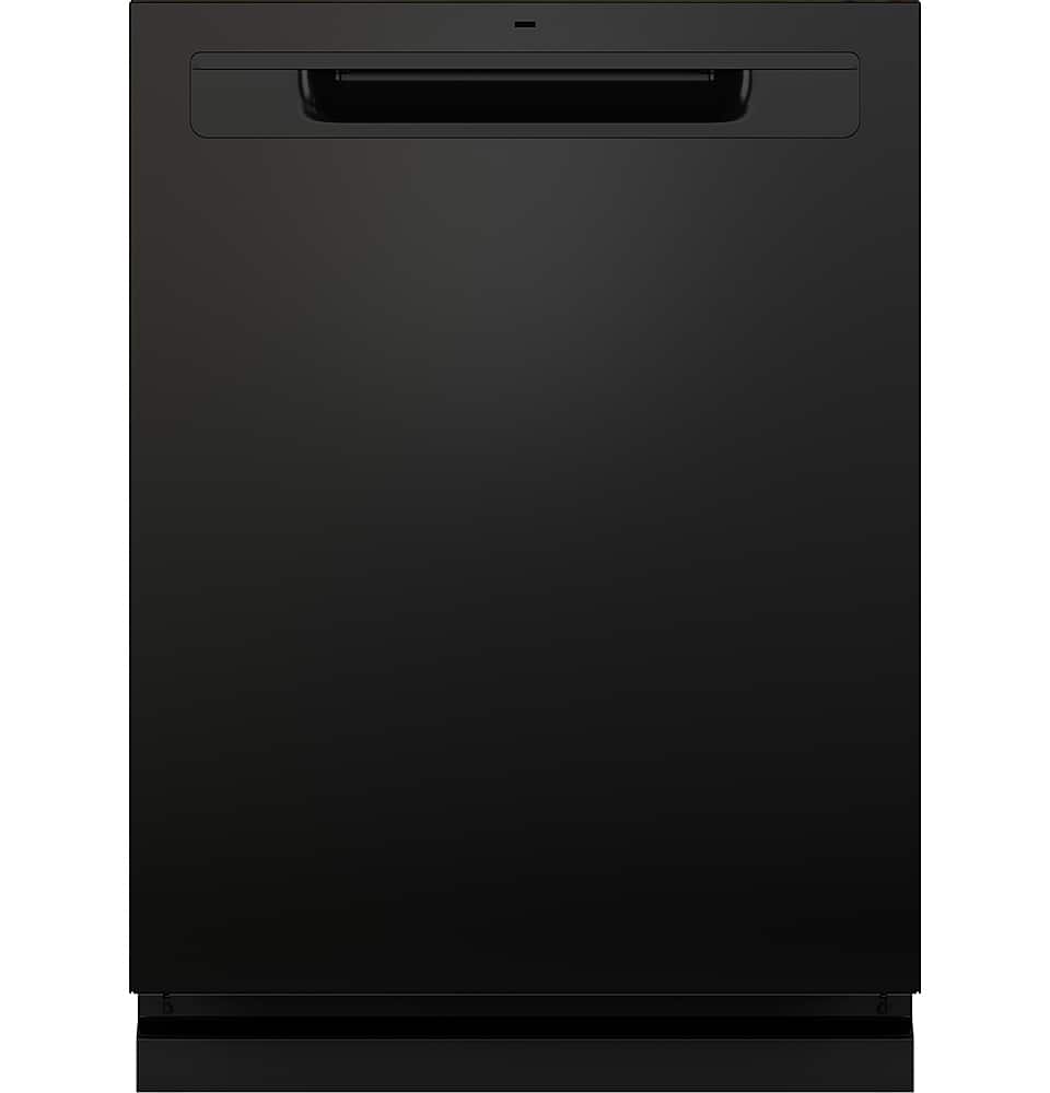 GE - 24" Top Control Smart Build in Stainless Steel Tub Dishwasher with 3rd Rack, Santize Cycle and 45 dBA - Black