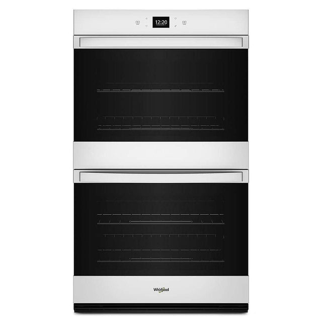 Front. Whirlpool - 27" Smart Built-In Electric Convection Double Wall Oven with Air Fry - White.