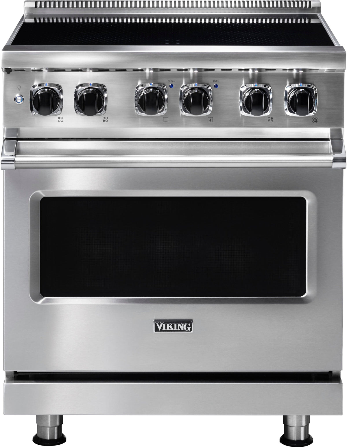 Viking - 30 in. Wide 4 Elements 5 Series 4.7 Cu. Ft. Freestanding Electric Induction Range - Stainless Steel
