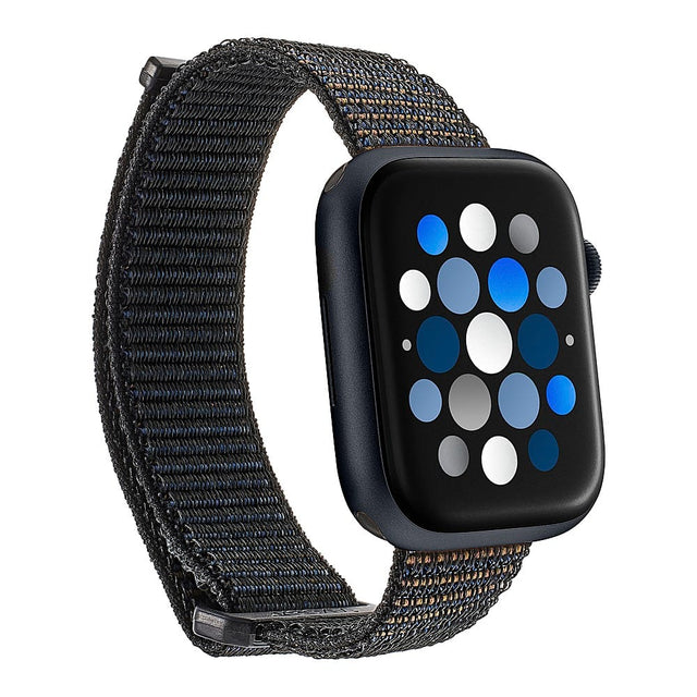 Angle. Insignia™ - Active Nylon Band for Apple Watch 42mm, 44mm, 45mm and Apple Watch Ultra 49mm (All Series) - Black.