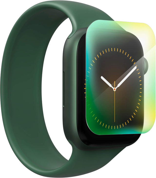 Angle. ZAGG - InvisibleShield Ultra Eco Impact & Scratch Screen Protector for Apple Watch Series 7, 8 & 9 41mm - Clear.