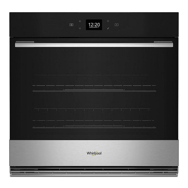 Front. Whirlpool - 30" Smart Built-In Single Electric Wall Oven with Air Fry - Stainless Steel.