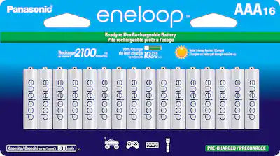 Panasonic - Eneloop Rechargeable AAA Batteries 16-Pack