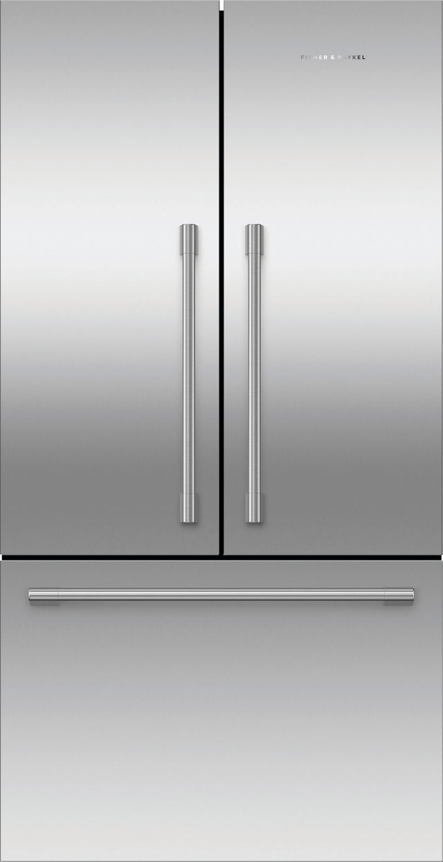 Front. Fisher & Paykel - Active Smart 20.1 Cu Ft  French Door Refrigerator with Ice - Stainless Steel.