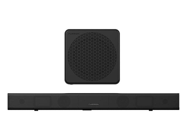 Front. Furrion - 130W Aurora 2.1 Outdoor Soundbar w/ Wireless Subwoofer Bundle - Black.