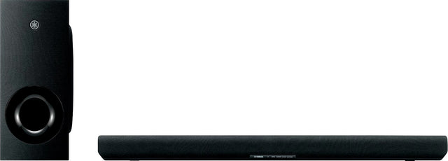 Front. Yamaha - SR-B40A Dolby Atmos Soundbar with Wireless Subwoofer - Black.