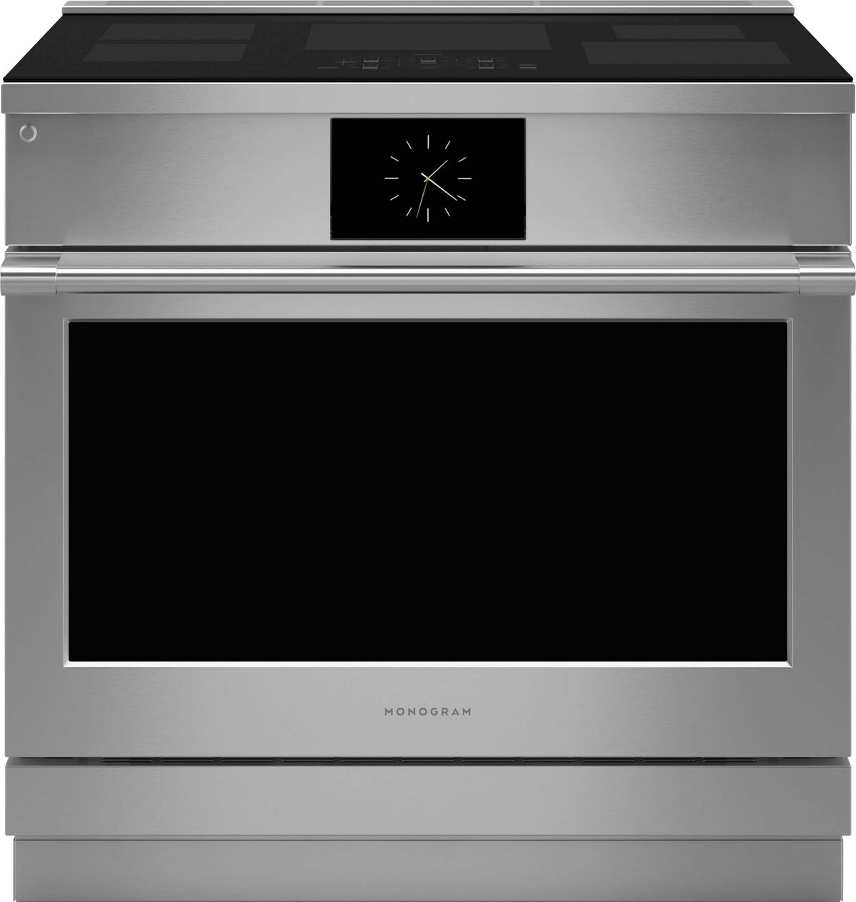 Monogram - 36 in. Wide 5 Element 5.75 Cu. Ft. Slide-In Electric Induction True Convection Range with Precision Cooking - Stainless Steel