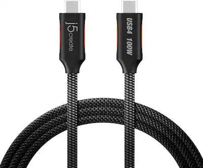 j5create - USB4 40Gbps Full-Featured USB-C Coaxial Cable for Mac, PC and More