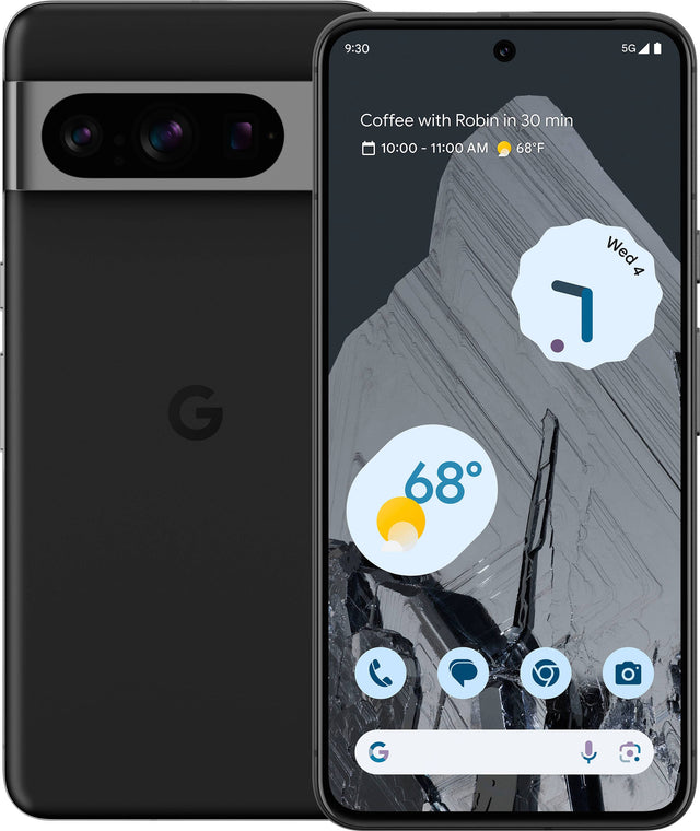 Front. Google - Pixel 8 Pro 128GB (Unlocked) - Obsidian.