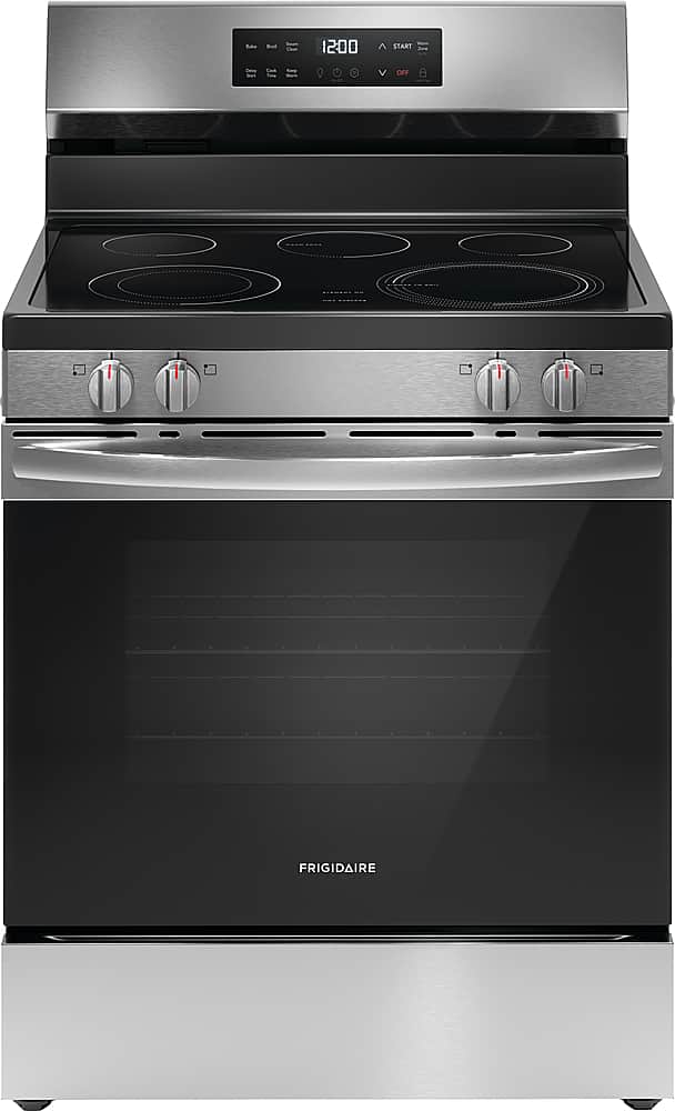 Front. Frigidaire - Frigidaire 5.3 Cu. Ft. Freestanding Electric Range with EvenTemp - Stainless Steel.