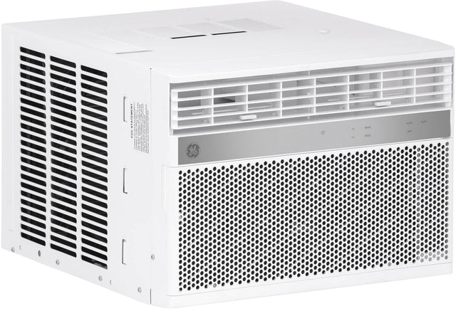 Front. GE - 350 Sq. Ft. 8000 BTU Smart Window Air Conditioner - White.