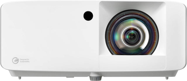 Front. Optoma - UHZ35ST Compact Short Throw Laser Home Theater and Gaming Projector, 4K UHD Laser, High Bright 3,500 Lumens - White.