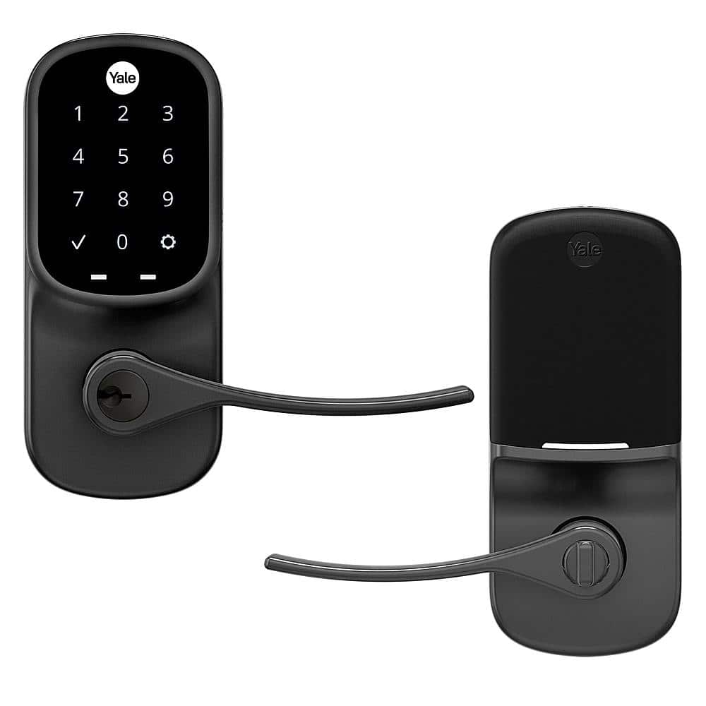 Yale - Assure Lock - Smart Lock Wi-Fi Lever with Touchscreen Keypad | Key Access - Black Suede