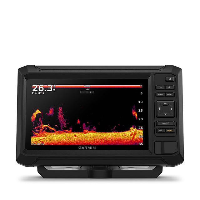 Front. Garmin - ECHOMAP Chartplotter GPS UHD2 74cv with transducer - Black.