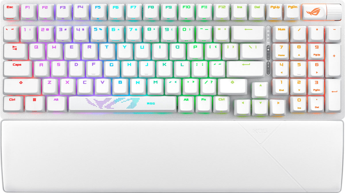 ASUS - ROG Strix Scope II 96 96% Wireless Mechanical Gaming Keyboard with Hot-Swappable ROG NX Snow Switches - White