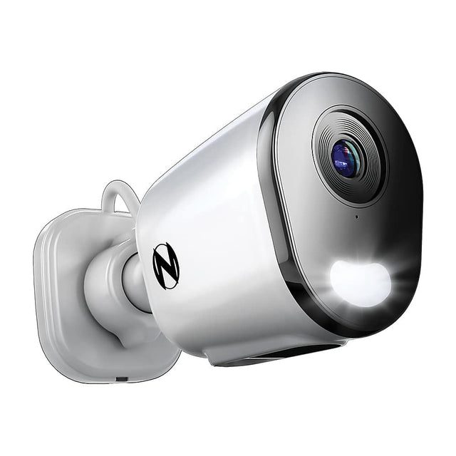 Front. Night Owl - Indoor/Outdoor Plug-In Wi-Fi 4K Security Camera with 2-Way Audio - White.