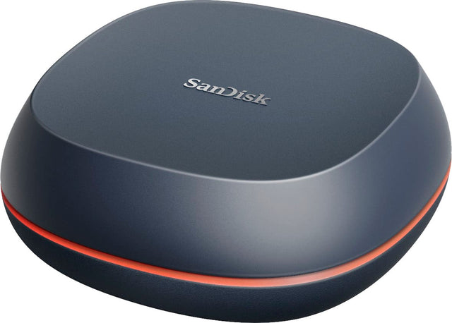 Front. SanDisk - 8TB  Desk Drive  USB Type-C Desktop External SSD - black.