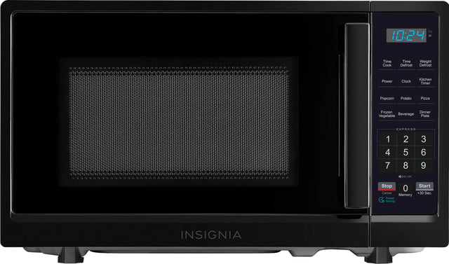 Front. Insignia™ - .7 Cu. Ft. Compact  Microwave - Black.