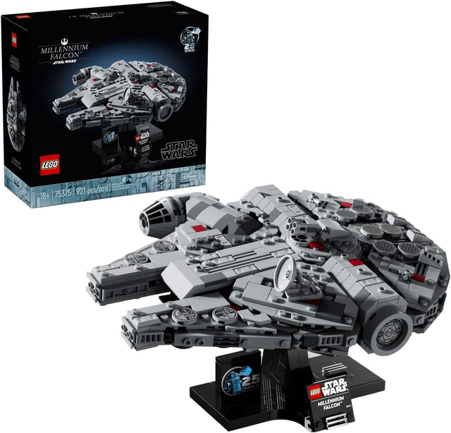 Front. LEGO - LEGO Star Wars Millennium Falcon 25th Anniversary Buildable Starship Model 75375.