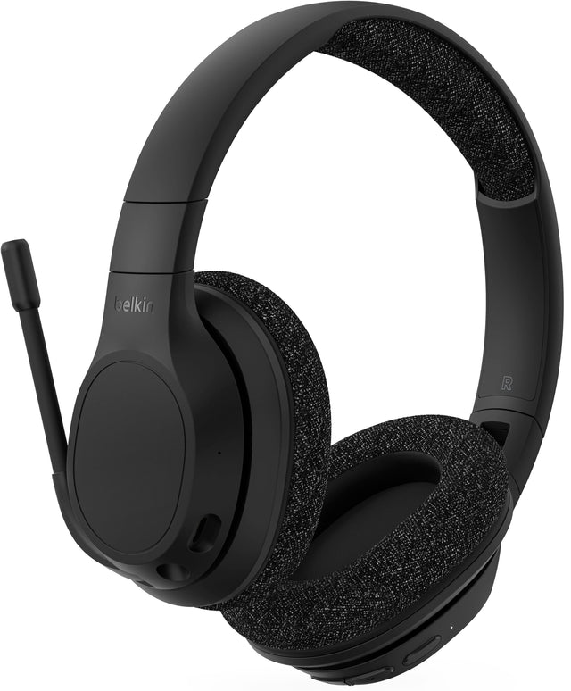 Front. Belkin - SoundForm™ Adapt Wireless Over-Ear Headset - Black.