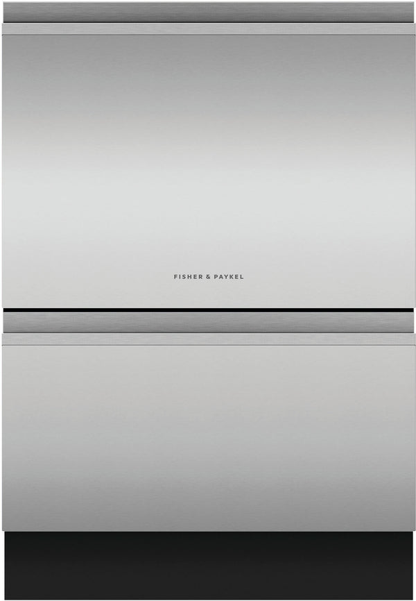 Fisher & Paykel - Top Control Stainless Steel Built-in Double DishDrawer with 44 dBA - Stainless Steel