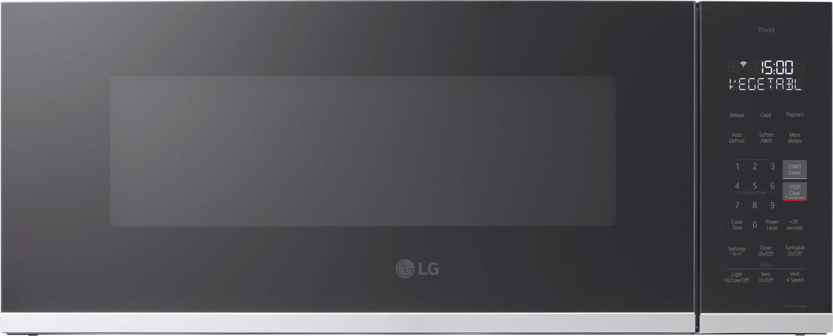 LG - 1.3 Cu. Ft. Low-Profile Over-The-Range Microwave with Zero Clearance Door - Black