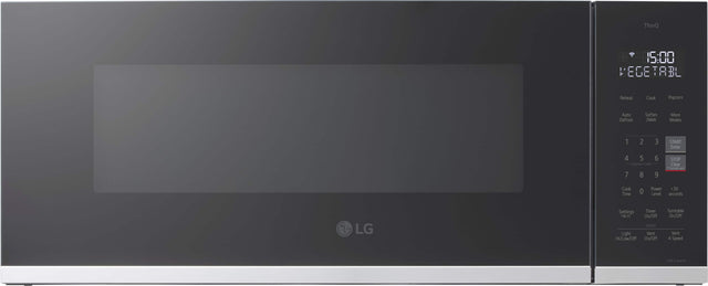 Front. LG - 1.3 Cu. Ft. Low-Profile Over-The-Range Microwave with EasyClean - Black.
