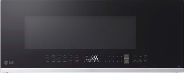 Front. LG - 1.3 Cu. Ft. Low-Profile Over-The-Range Microwave with Sensor Cook and EasyClean - Black.