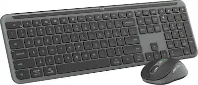 Logitech - MK955 Signature Slim Full-size Wireless Keyboard and Mouse Combo for Windows and Mac with Quiet Typing and Clicking
